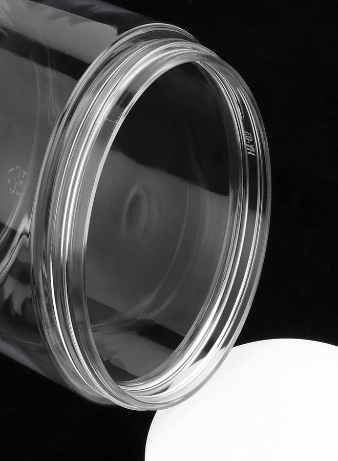 MOUYAT 30 Pack 8 Oz Plastic Jars with Lids, Leakproof Wide Mouth Refillable Empty Plastic Containers, Clear Plastic Butter Storage Containers for Kitchen Food, Beauty Product,Scrub Sugar, Beads - Image 3